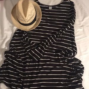 Black & white striped long sleeve dress size S